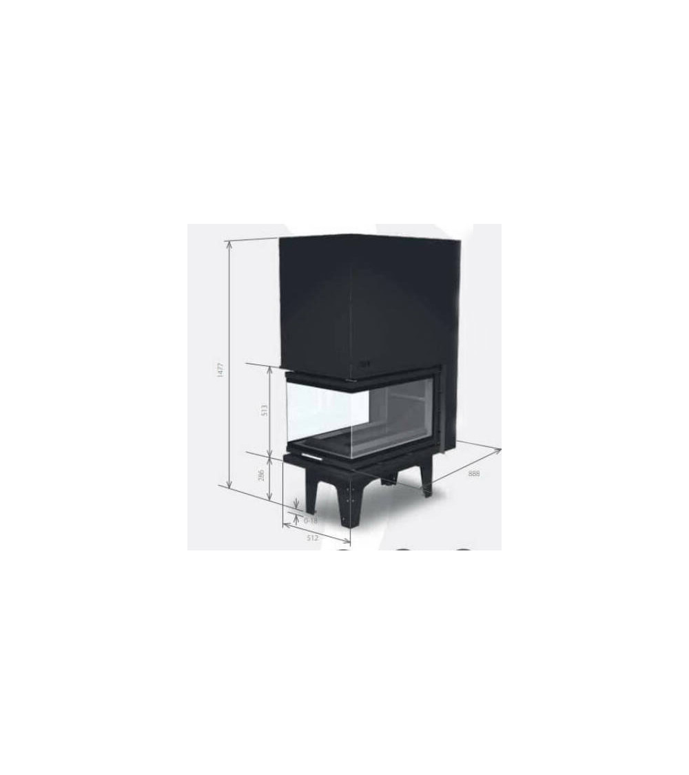 Insert de cheminée 80 JOY V LD d200 52 CM 4-7kW Insert de cheminée 80 JOY V LD d200 52 CM 4-7kW