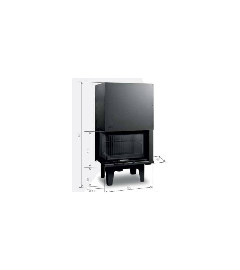 Insert de cheminée 80 JOY CG LD L d200 78 CM 4-7kW