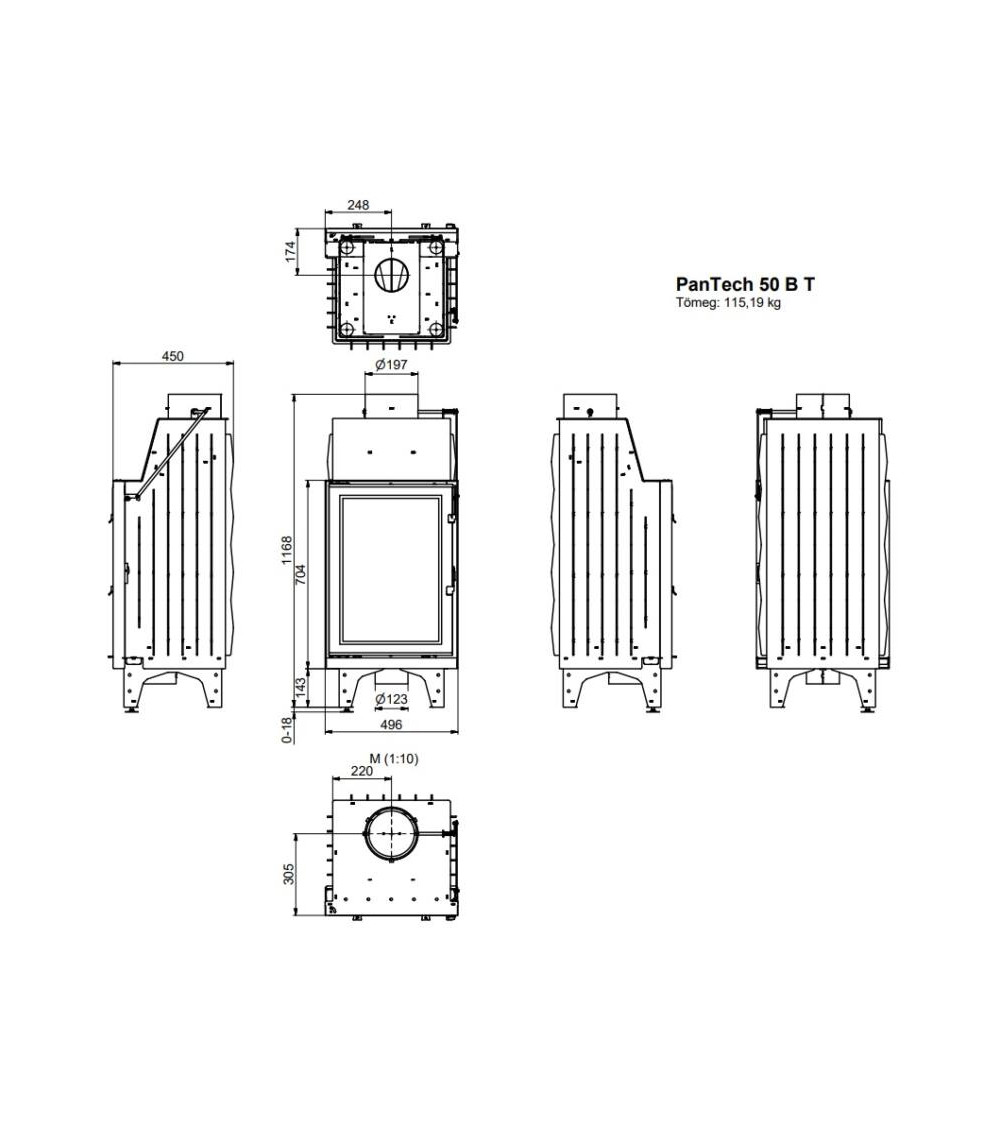 Insert de cheminée 50 CM BT 4-7 kW Insert de cheminée 50 CM BT 4-7 kW