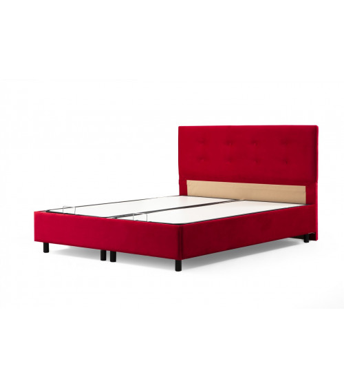 LIT coffre + tête de lit AMOUR 160x200 cm rouge