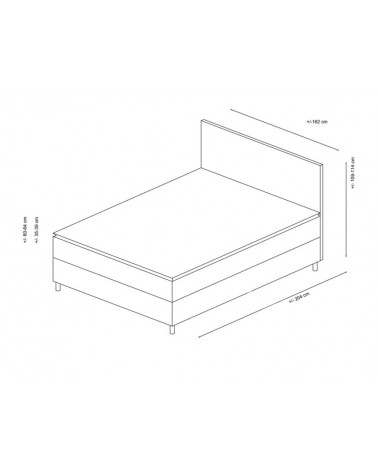 Cama cofre + cabecero ORILA 160x200 cm