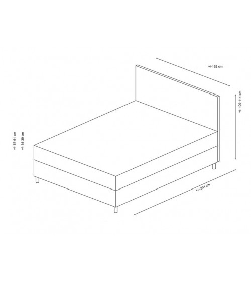 Cama cofre + cabecero SAFIR 160x200 cm