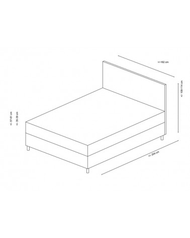 Cama cofre + cabecero SAFIR 160x200 cm