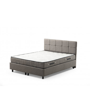 Cama cofre + cabecero VITALIA 160x200 cm gris