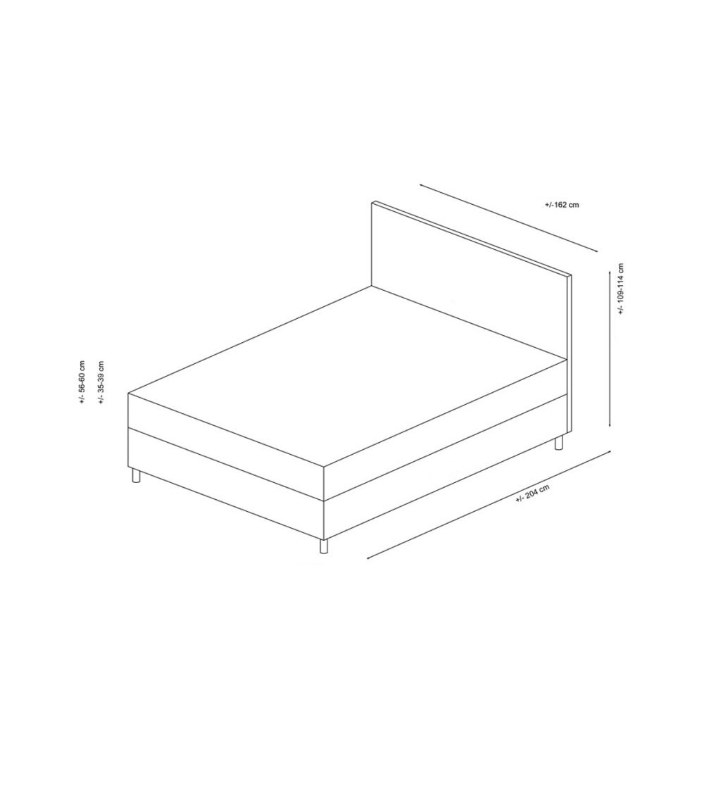 Cama cofre + cabecero VITALIA 160x200 cm gris Cama cofre + cabecero VITALIA 160x200 cm gris