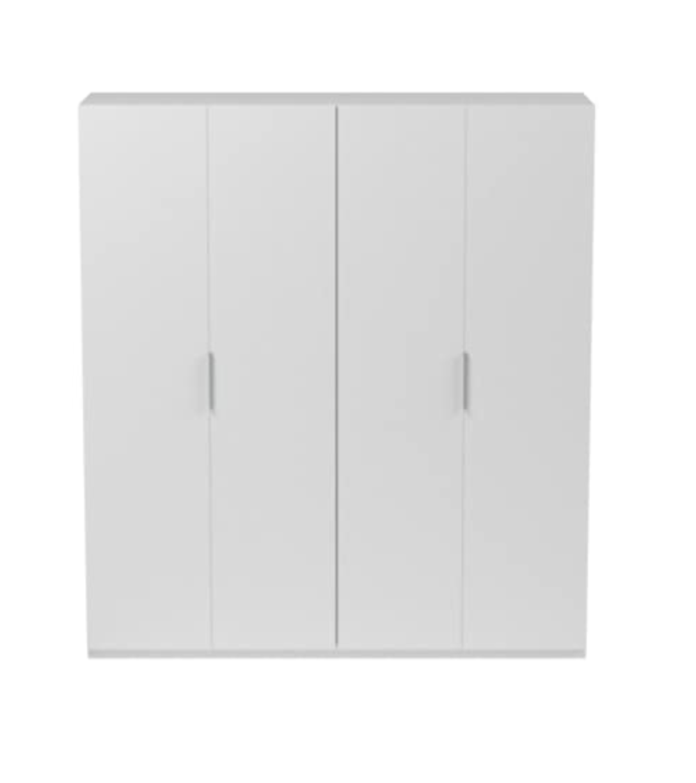 Armoire 4 Portes blanc brillant 180x200 cm Armoire 4 Portes blanc brillant 180x200 cm