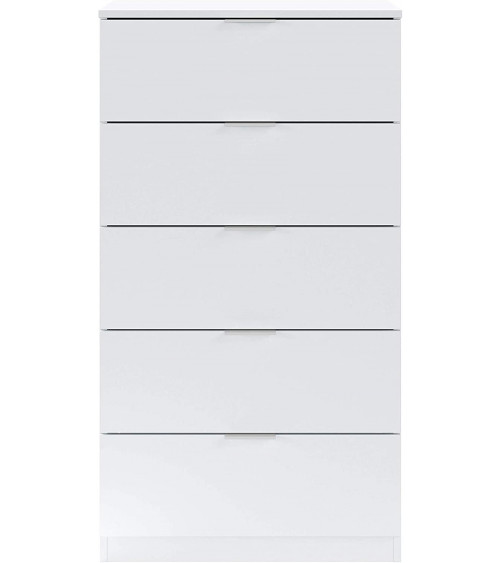 Commode 5 tiroirs blanc artik 60 x 110 x 40 cm