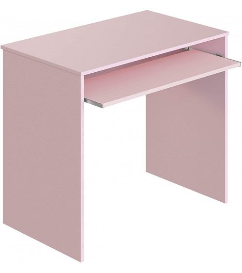 Bureau avec tablette extractible 90 x 54 x 79 cm rose