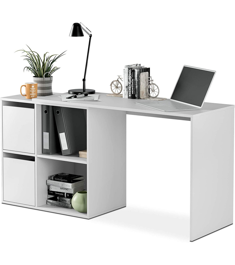 Bureau d'ordinateur de jeu, bureau de rangement d'angle optimiste, table de  travail, étagère, meubles de bureau à domicile - AliExpress