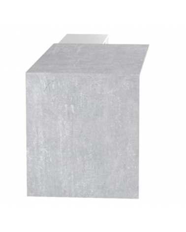 Escritorio modular con almacenaje - 4 posiciones de montaje posibles, blanco artik-cemento