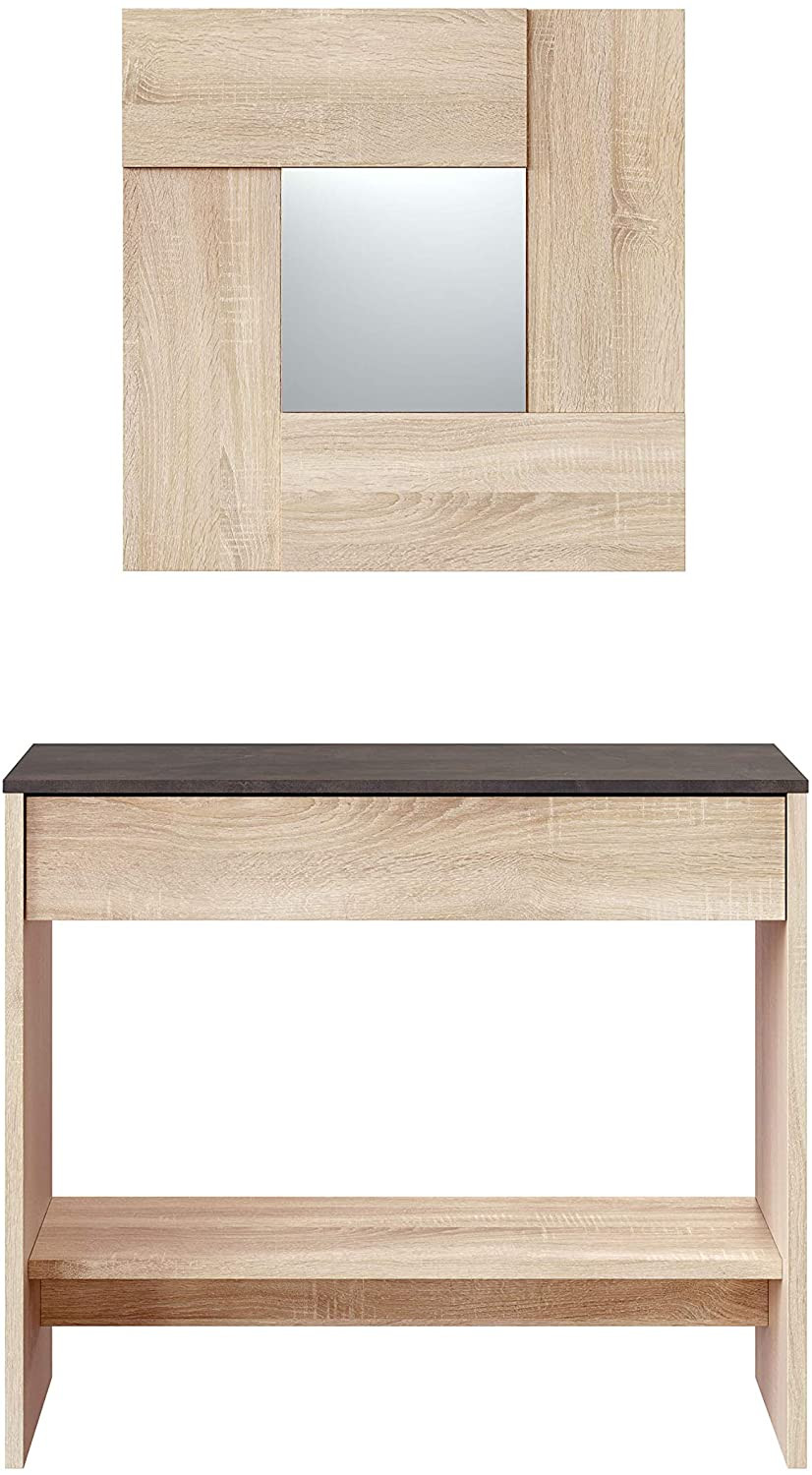 Mueble de entrada de diseño moderno con espejo a juego DS263-3020 - Dstilo