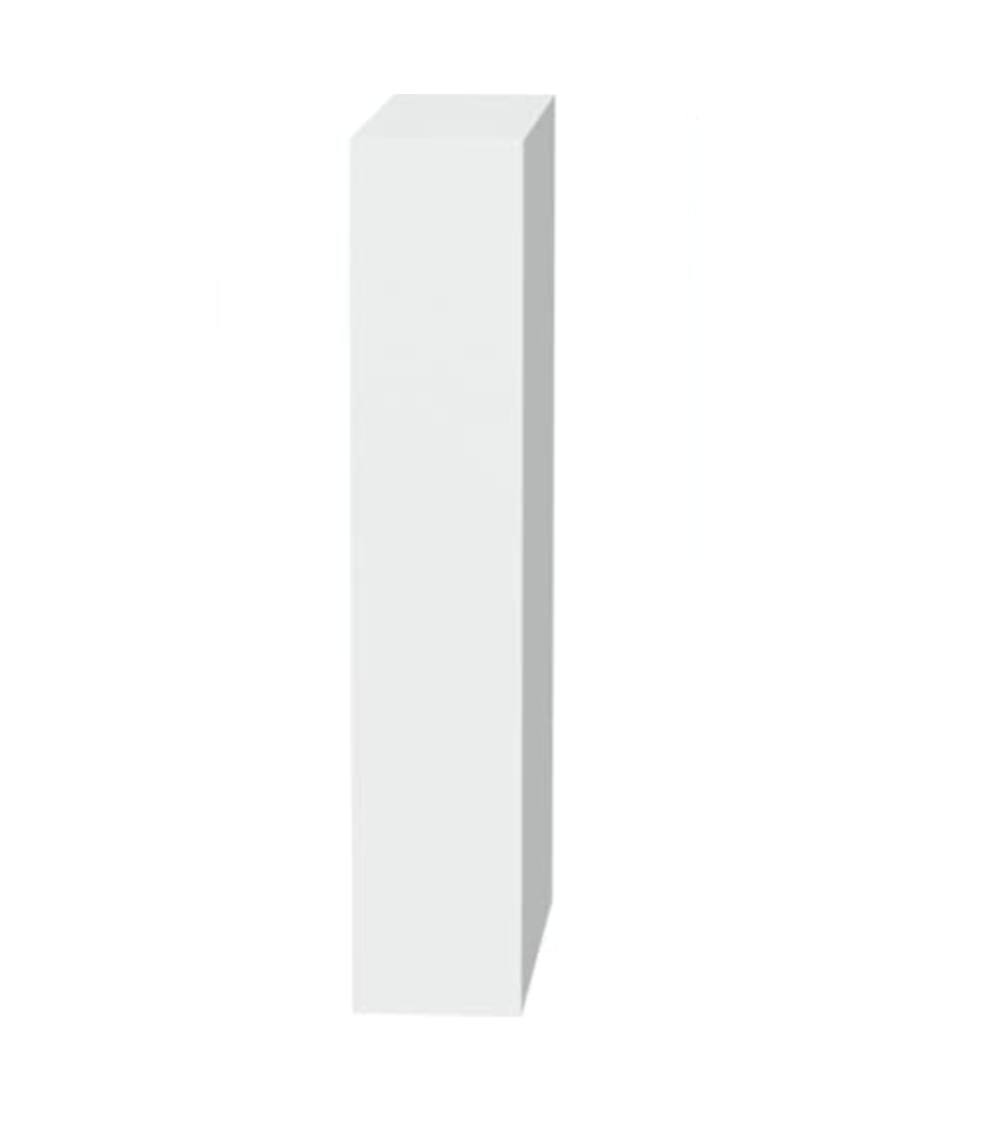 Bibliothèque 4 étagères + 2 portes 94 x 35 x 181 cm blanc artik-blanc poli