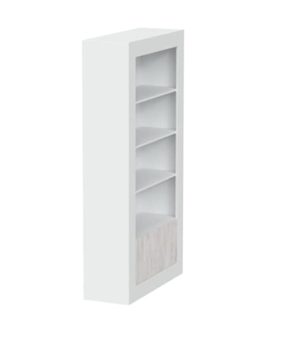 Librería 4 estantes + 2 puertas 94 x 35 x 181 cm blanco artik-blanco pulido Librería 4 estantes + 2 puertas 94 x 35 x 181 cm blanco artik-blanco pulido