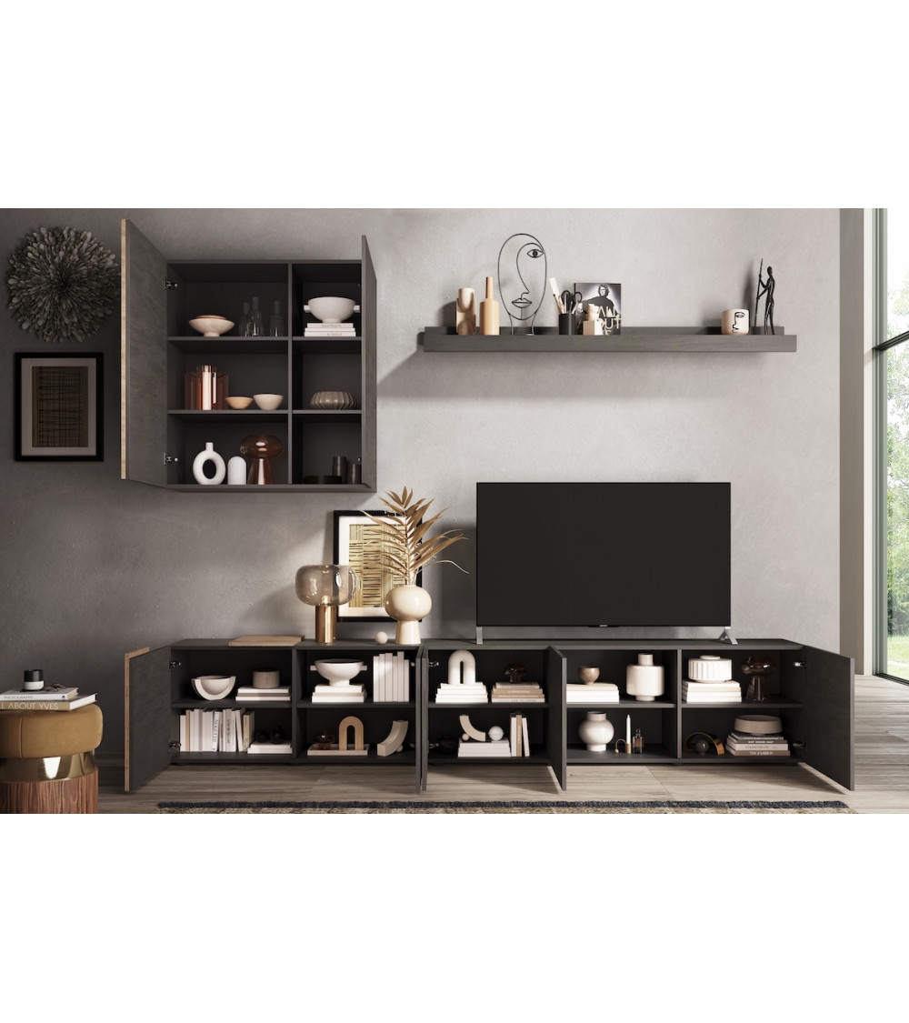 Ensemble meuble TV VENUS Titán/Kadiz 301x195x44cm Ensemble meuble TV VENUS Titán/Kadiz 301x195x44cm