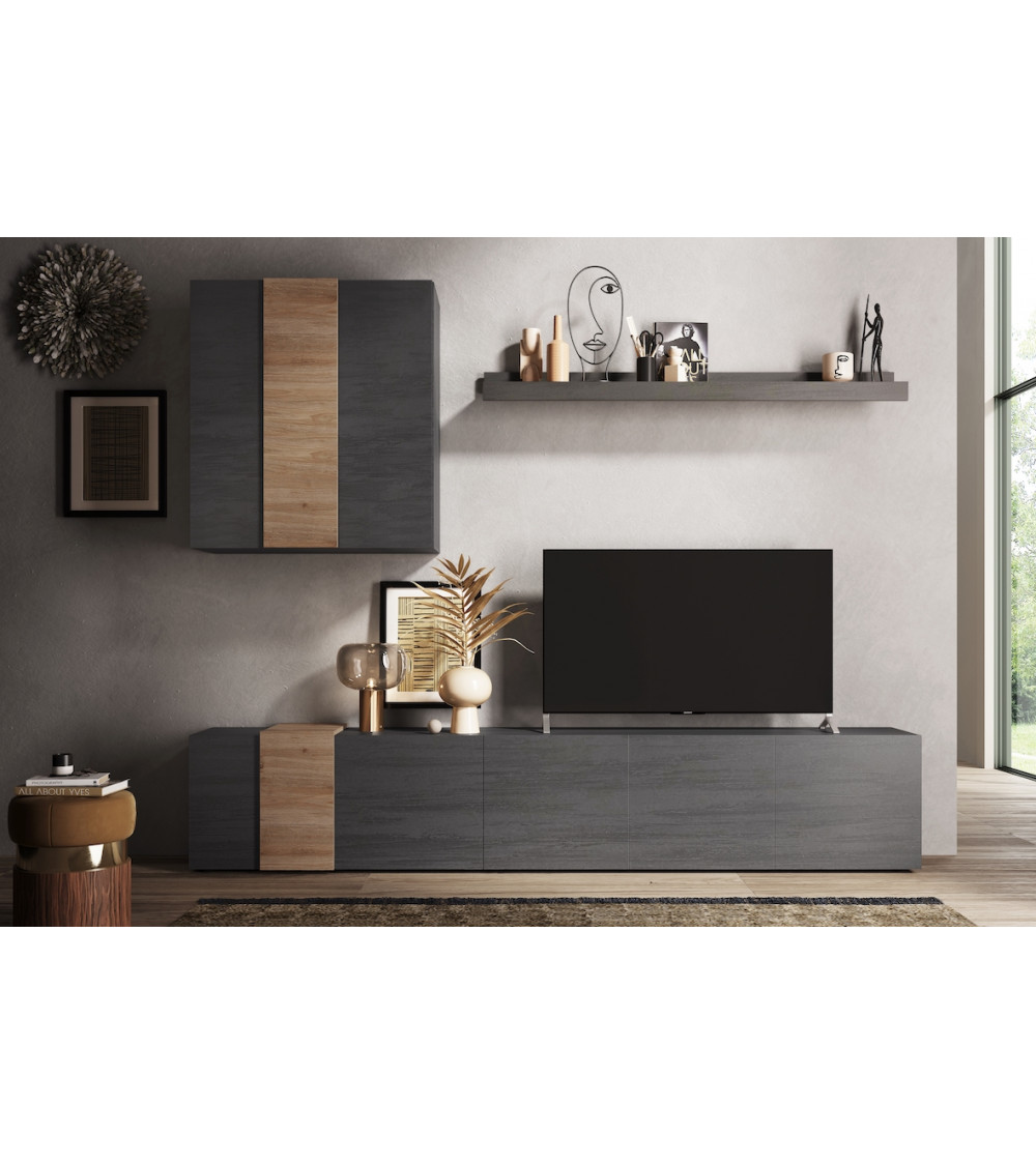 Ensemble meuble TV VENUS Titán/Kadiz 301x195x44cm Ensemble meuble TV VENUS Titán/Kadiz 301x195x44cm
