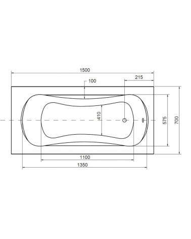 Baño VANESSA 130/140/150/160/170 X 70 cm 