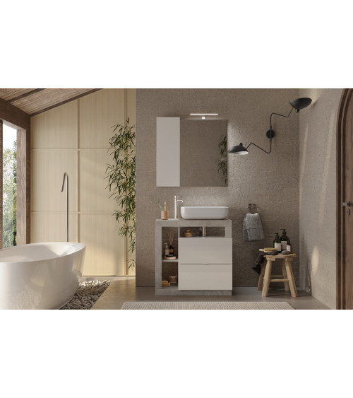 Mueble baño 120 cm - 4 cajones y lavabo doble seno AZO ¡Envíos gratis!