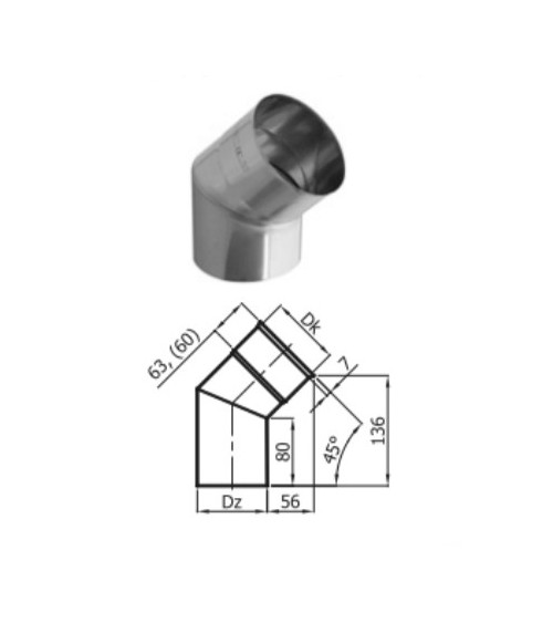 Kit conduit isolé 3m double paroi Ø 100/120/130/150/160/180/200 mm