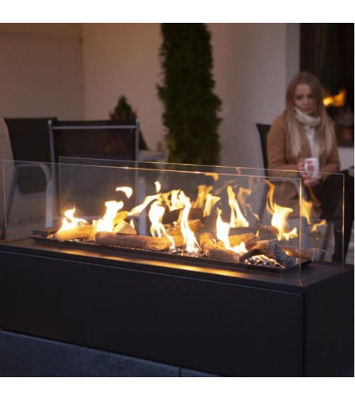 Happygrill Chauffage de terrasse d'extérieur avec chaleur réglable 34 000  BTU en acier inoxydable - Chauffage au propane autonome avec roues et  flamme