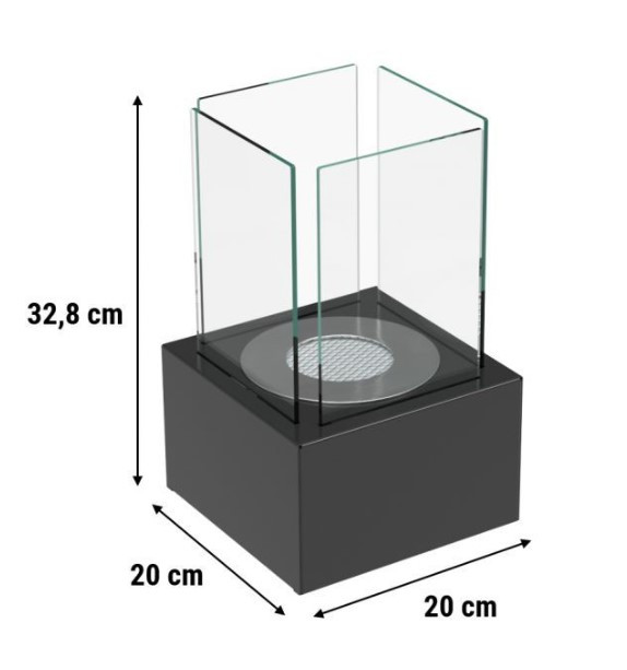 MINI CHAUFFAGE AU GAZ PATIO NOIR + CHEMINÉE BIO