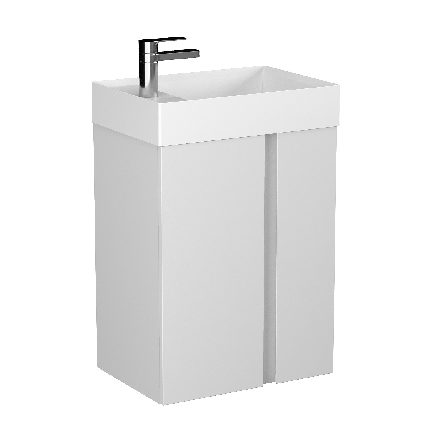 Mueble lavabo + lavabo doble 120 cm FORTINA blanco