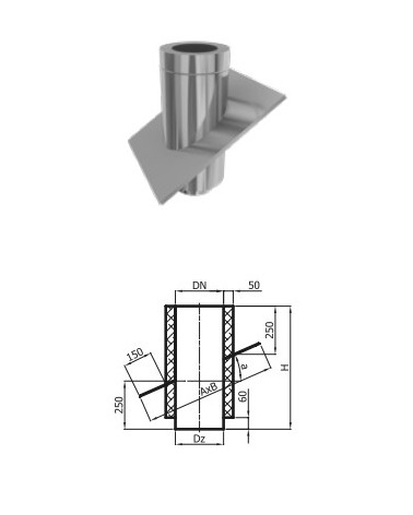 Kit conduit isolé 9m double paroi Ø 120/130/150/160/180/200 mm