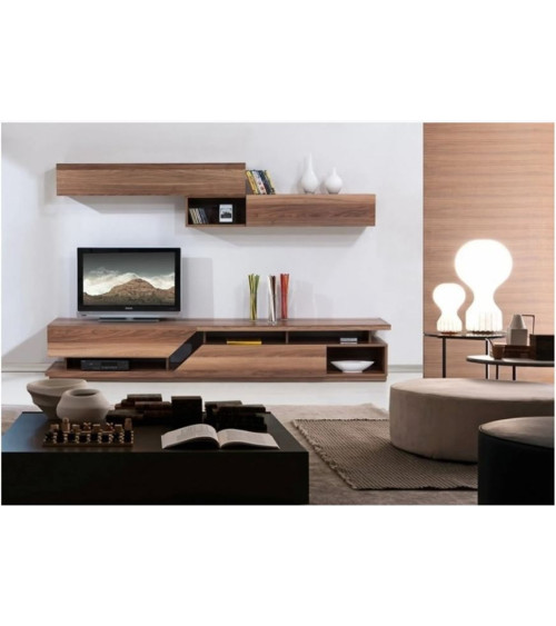 Grand meuble tv indien anciennes portes en bois massif 210cm