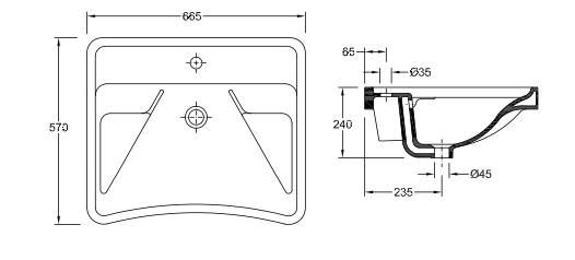 Soporte basculante lavabo PMR - PRESAN